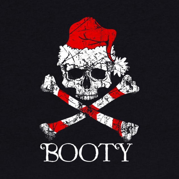 Booty Pirate Christmas Skull by Demon Skull